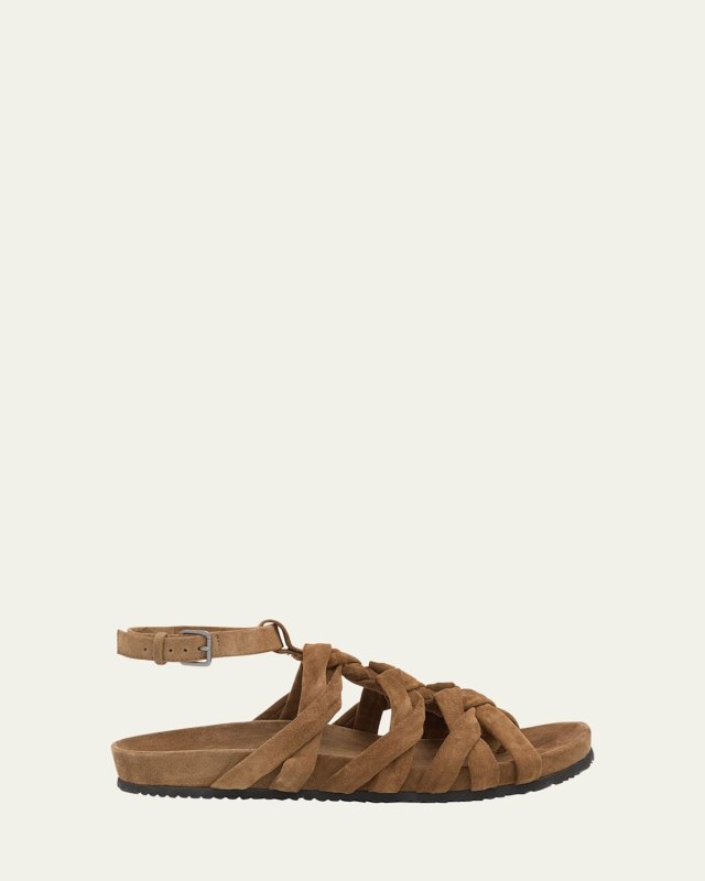 Suede Monili Gladiator Sandals